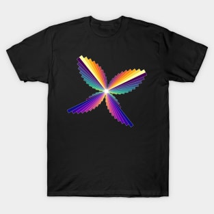 Dusk Butterfly | Flying Wings Bar Charts Black T-Shirt